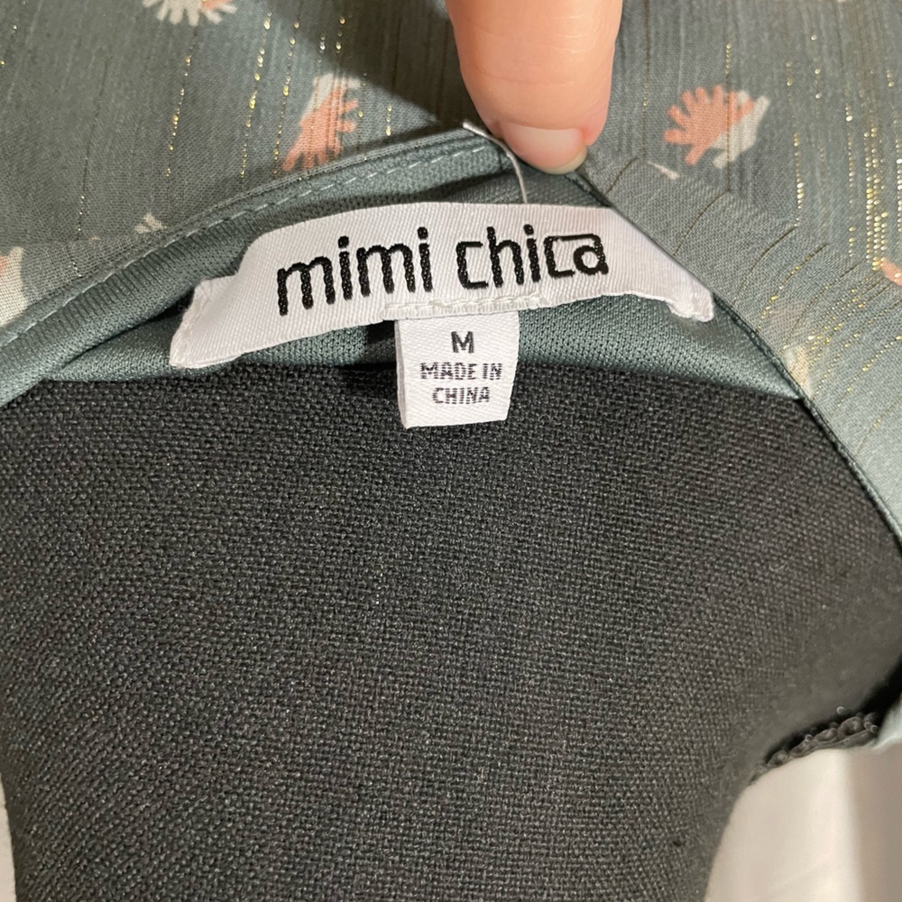 Mimi Chica Green Floral Mini Dress - Picture 8 of 8